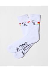 Besocks Meias altas desportivas BESOCKS Snoopy branco