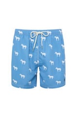 Kiff-Kiff Maiô masculino com estampado de palmeira azul