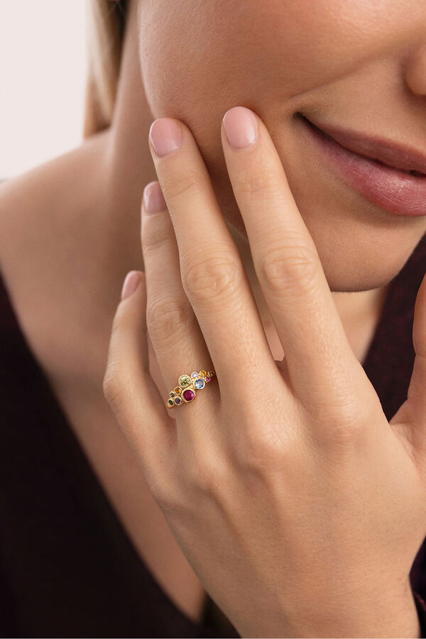 Singularu Anillo Rainbow Bubbles amarillo