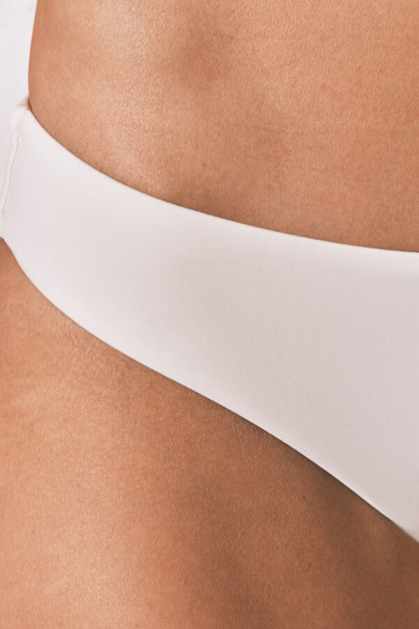 Women'secret Cueca de biqu&iacute;ni cl&aacute;ssica branca bege