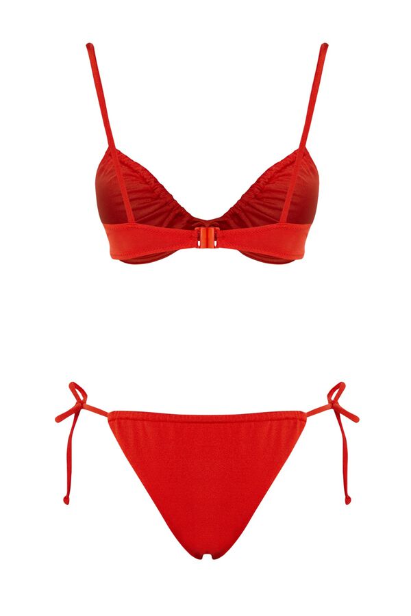 Trendyol Bikini recto sin espalda rojo
