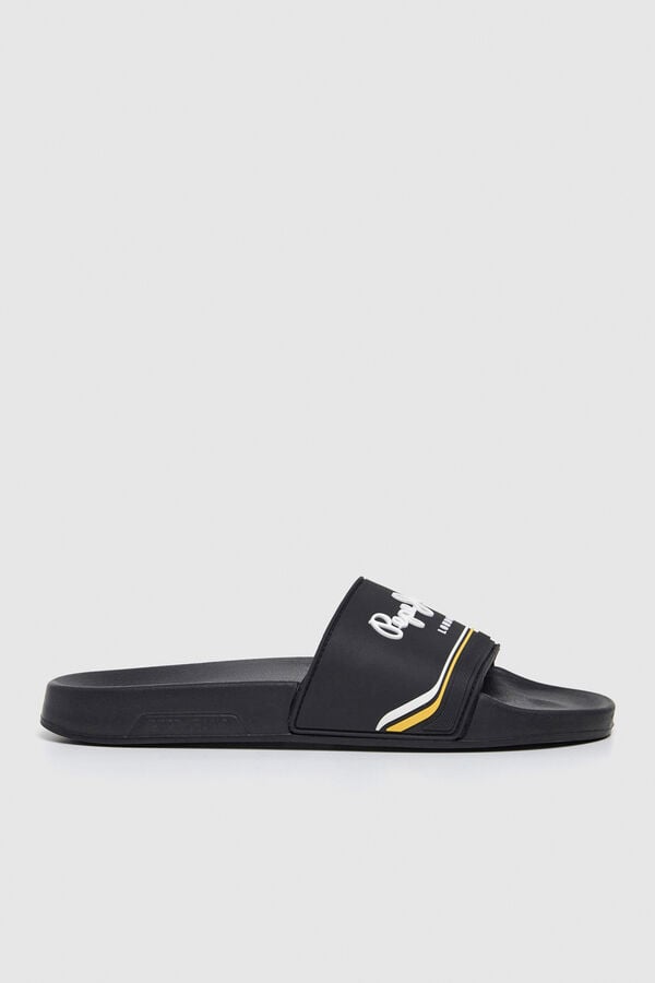 Pepe Jeans Sandalias de playa logo negro