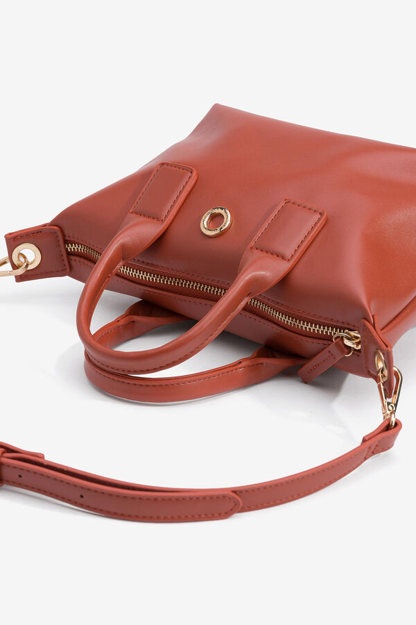 Vilanova Bolso de Mano Efecto Piel Suave naranja