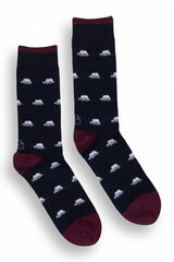 Kiff-Kiff Meias masculinas azul marinho azul