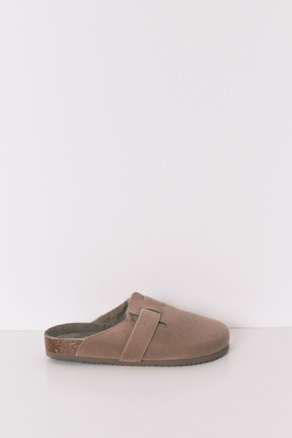 Women'secret Chinelos de quarto bio castanho cru