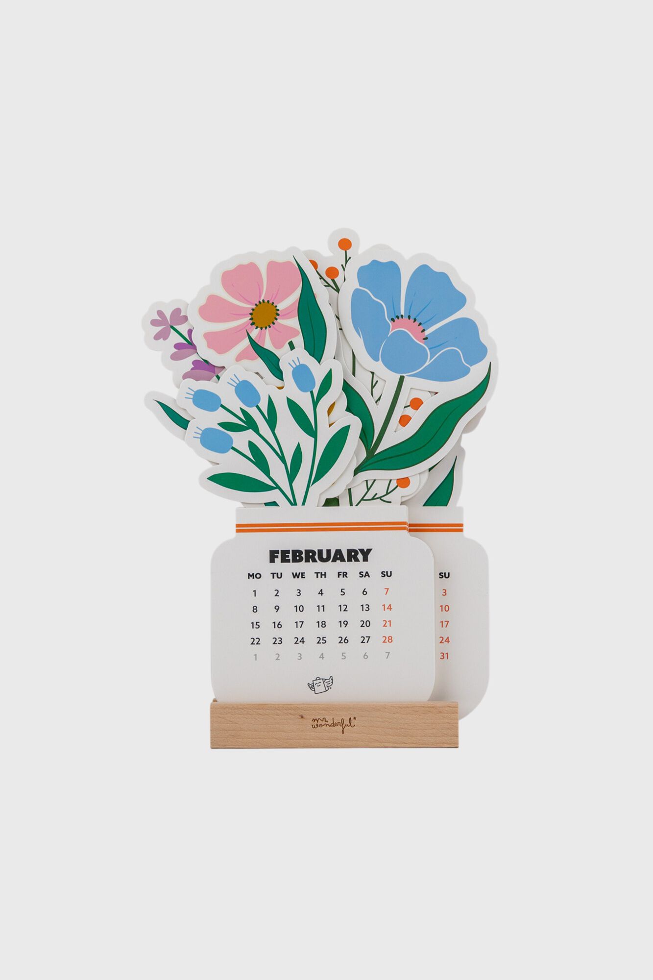 Mr. Wonderful Calend&aacute;rio de Mesa Flowers