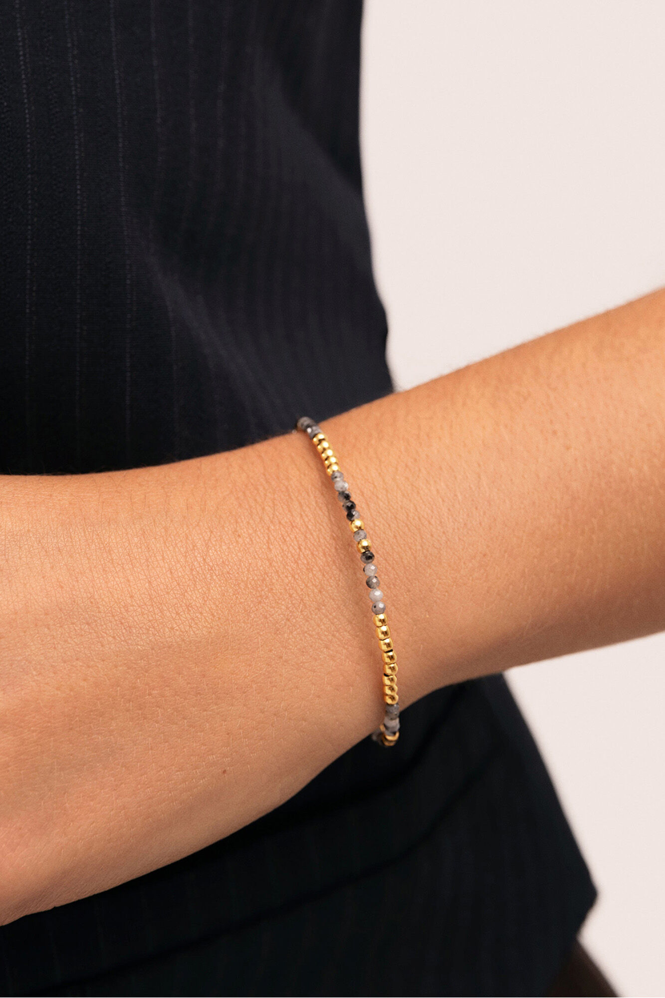 Singularu Pulsera Noche Acero Ba&ntilde;o Oro