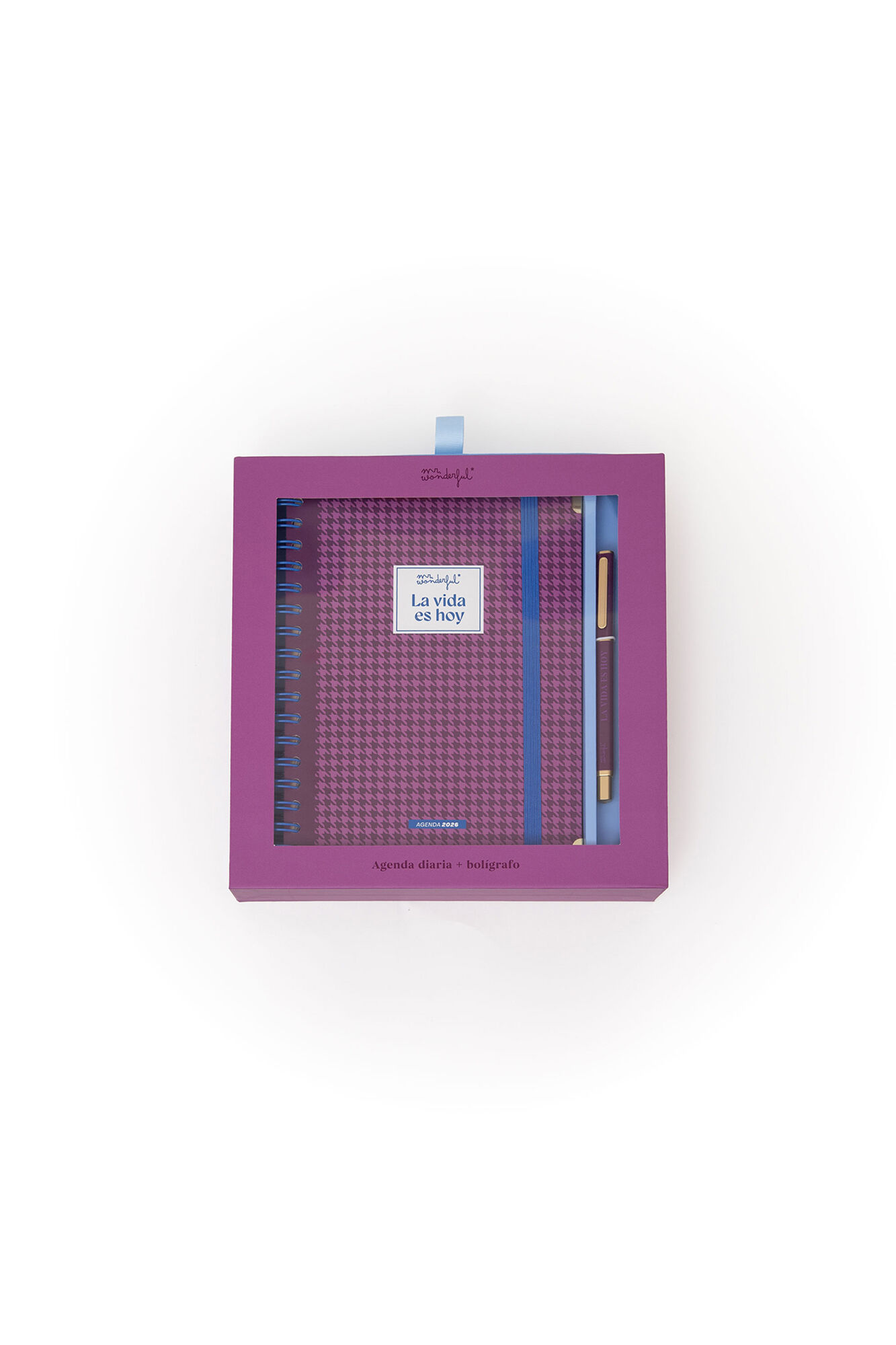 Mr. Wonderful Conjunto de agenda di&aacute;ria do Office 2026 + caneta - A vida &eacute; hoje