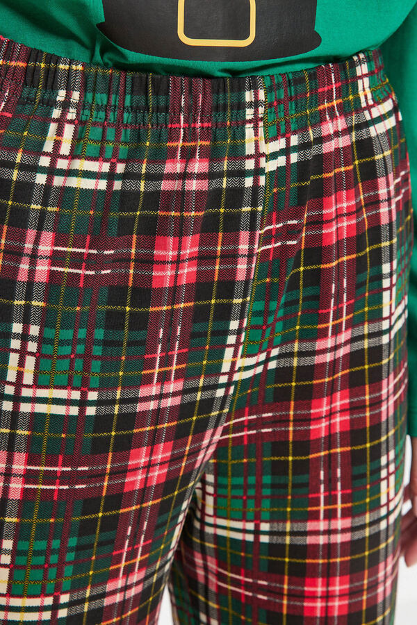 Trendyol Conjunto de pijama xadrez verde de Natal verde