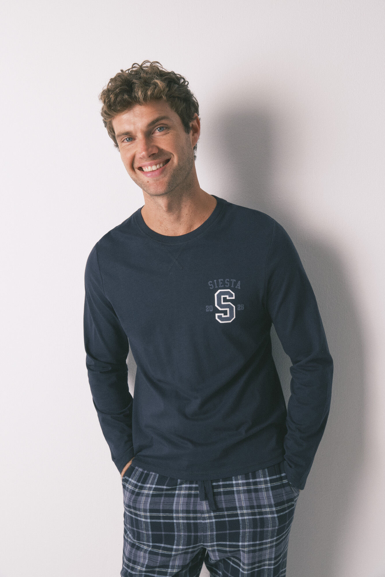 Women'secret Pijama largo hombre 100% algod&oacute;n cuadros