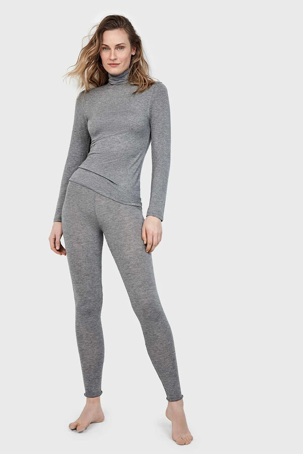 Gisela T-shirt t&eacute;rmica de gola alta cinzento