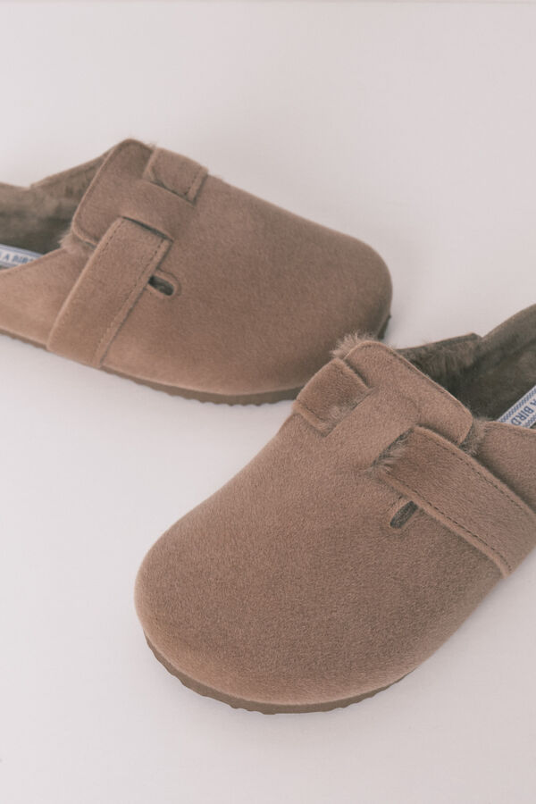 Women'secret Chinelos de quarto bio castanho cru