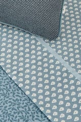 Textura Folha impressa, conjunto Patchwork azul