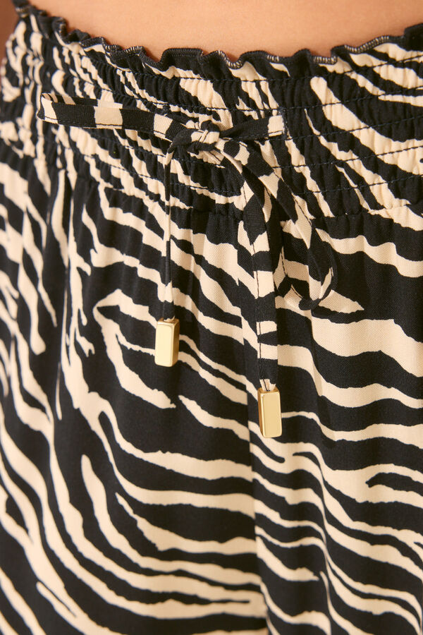 Women'secret Calça comprida estampa animal  preto