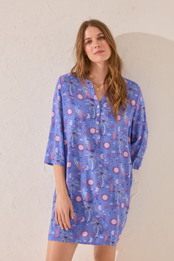 Women'secret Camisola estampado azul estampado