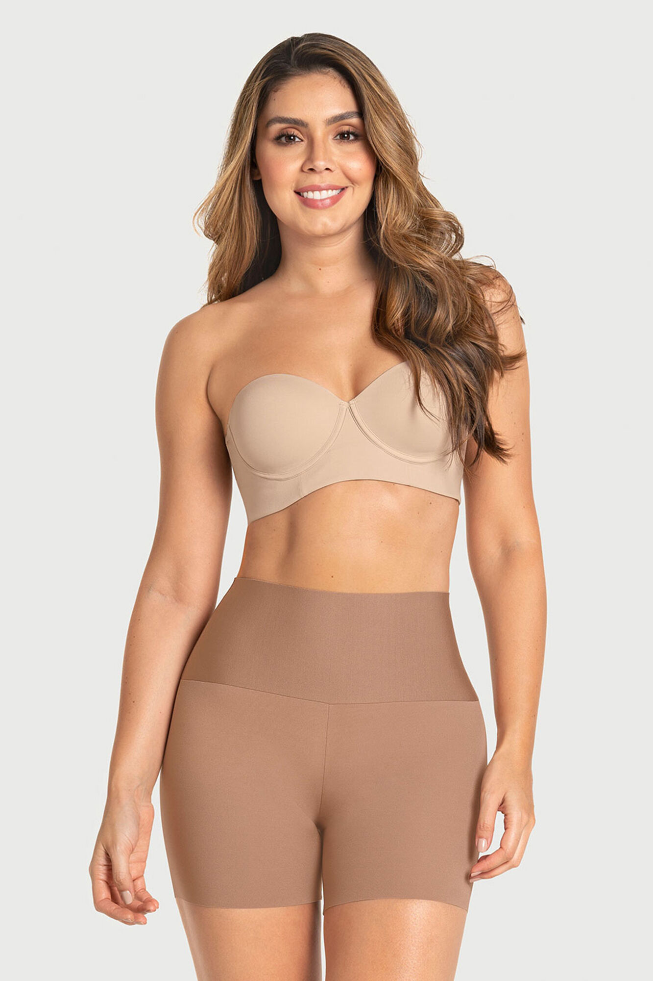 Leonisa Cal&ccedil;&otilde;es de controle moderado com visual invis&iacute;vel e faixa antiderrapante