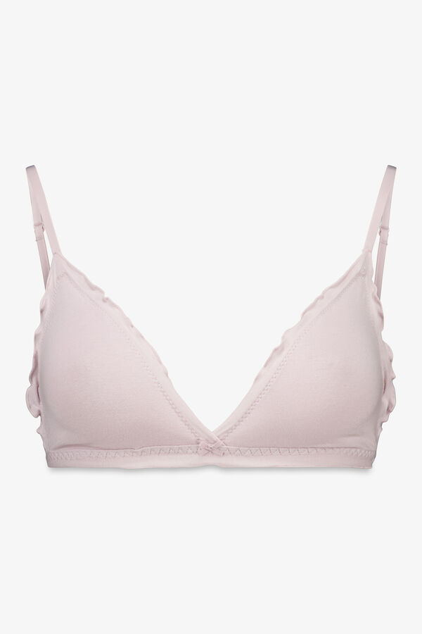Women'secret Soutien triangular em algod&atilde;o rosa NATURAL rosa