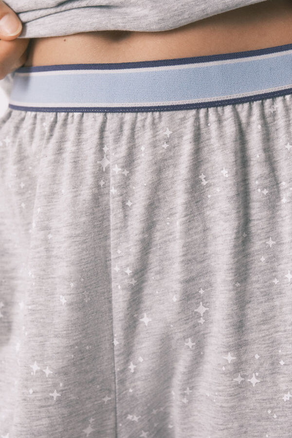 Women'secret Pijama comprido em algodão da Hedwig cinza  cinzento