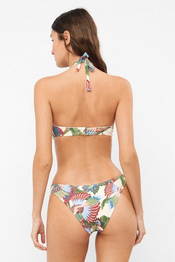Gisela Cueca de biqu&iacute;ni com corte em V branco