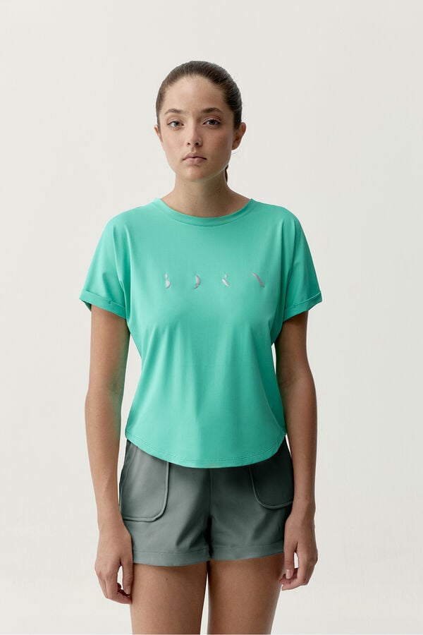 Born Living Yoga T-shirt desportiva Azami verde turquesa azul