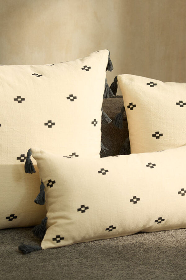 Calma House Capa de almofada quadrada em algod&atilde;o Kobe 45x45 estampado