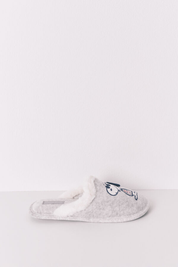 Women'secret Chinelos de quarto Snoopy cinza escuro cinzento