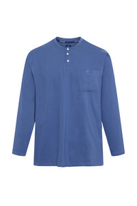 Kiff-Kiff T-shirt manga comprida azul