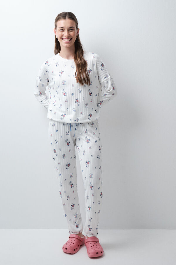 Women'secret Pijama comprido branco Snoopy branco