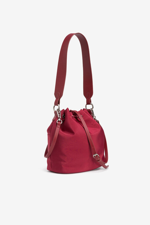Vilanova Padded Nylon Bucket Bag red