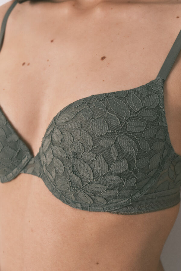 Women'secret Soutien GORGEOUS push-up em renda caqui bege