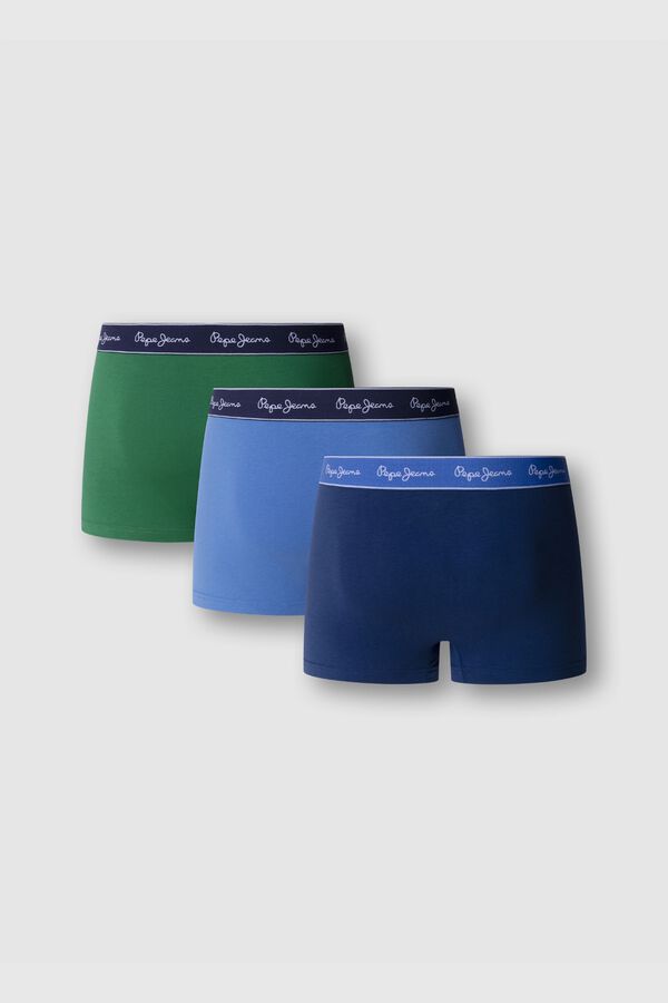 Pepe Jeans Pack 3 boxer lisos azul