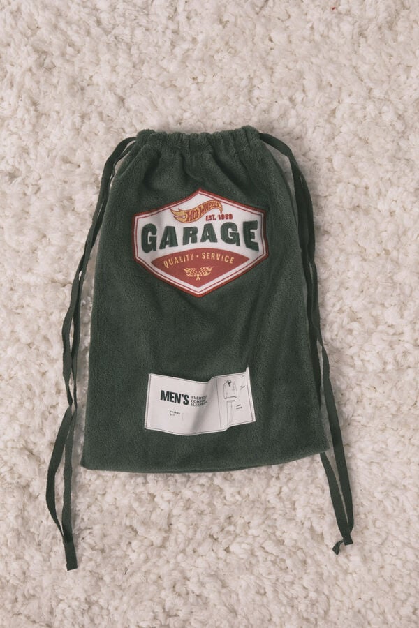 Women'secret Pijama comprido masculino polar verde Hotwheels bege