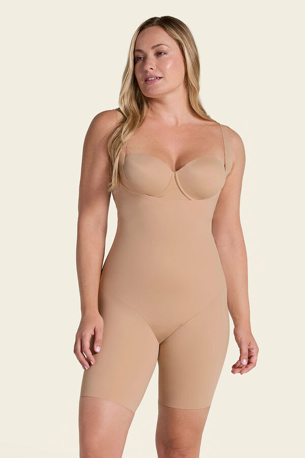 Leonisa Ultralight, strong control, free- bust, chest or breast body brown