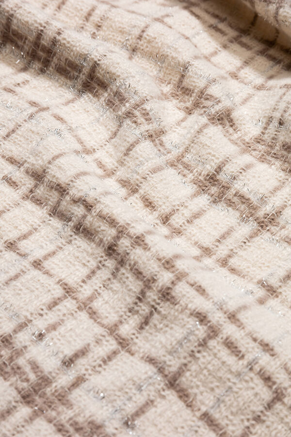 Vilanova Manta Cachecol Xadrez bege