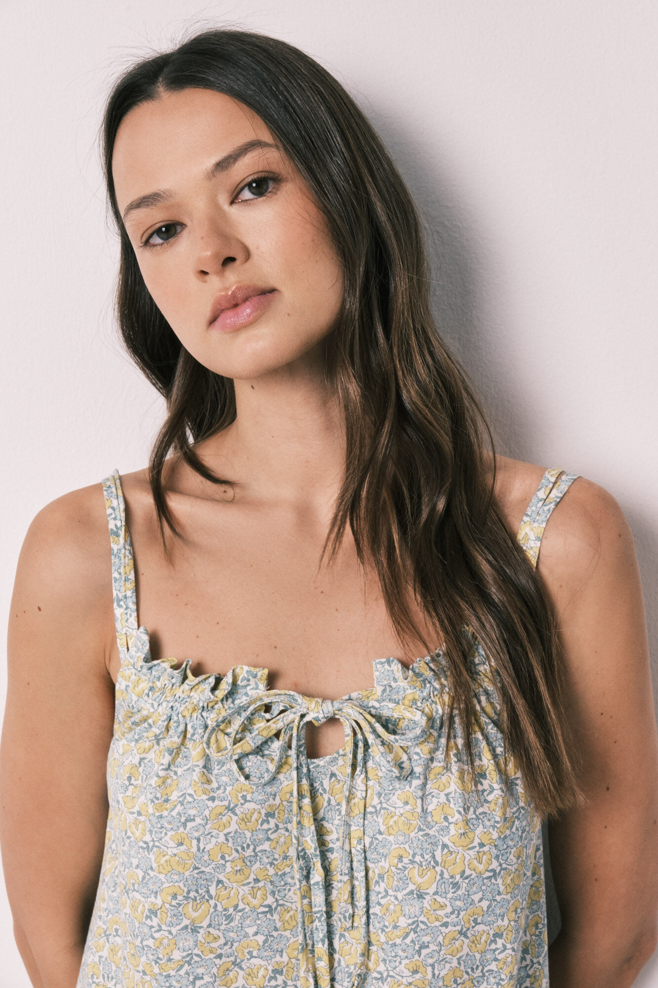 Women'secret Camis&oacute;n corto algod&oacute;n florecitas amarillo