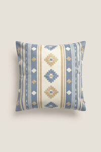 Textura Funda coj&iacute;n hilo tintado dise&ntilde;o geom&eacute;trico