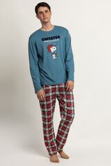 Admas Pijama comprido Peanuts azul