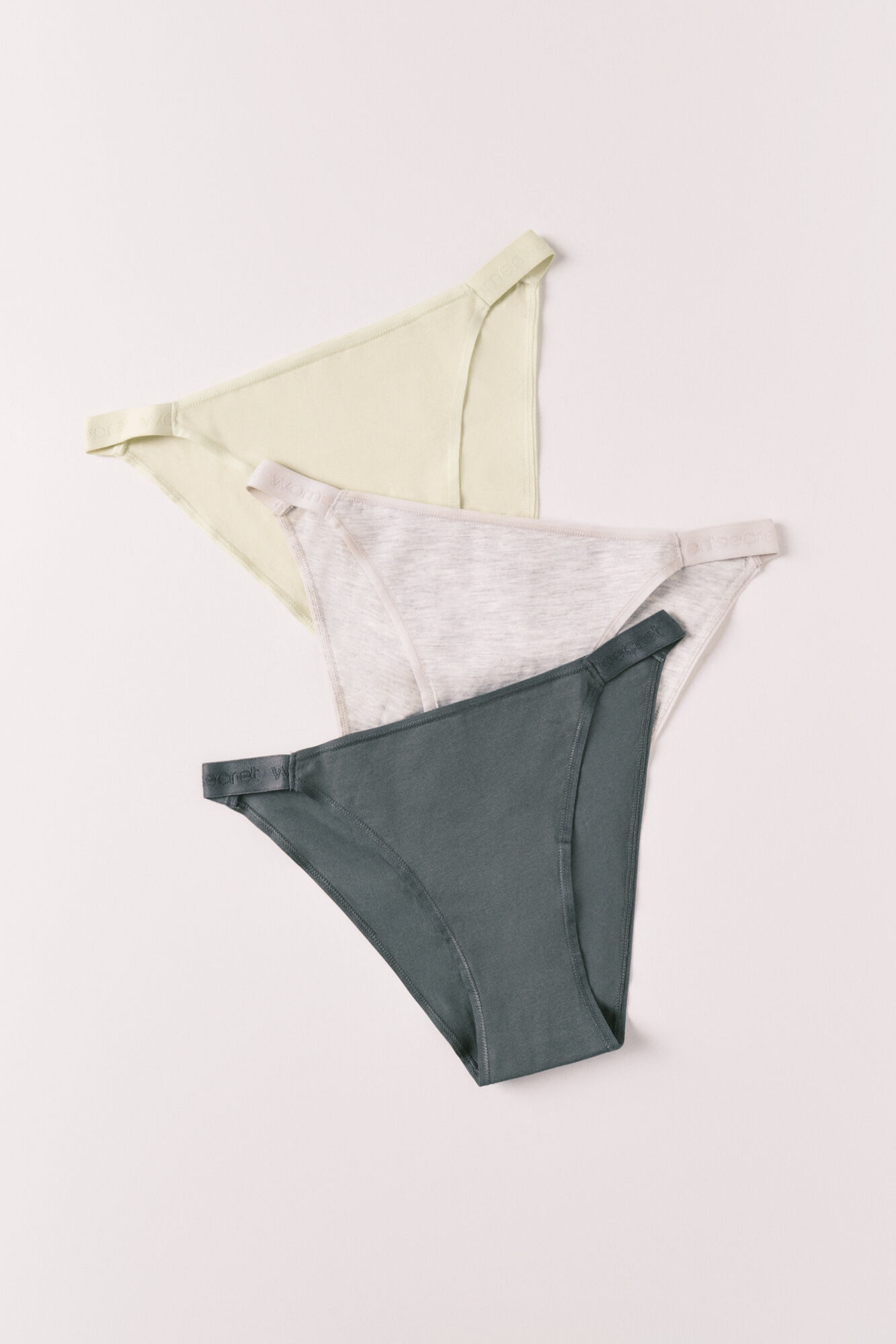 Women'secret Pack 3 bragas cl&aacute;sicas tira algod&oacute;n mix logo