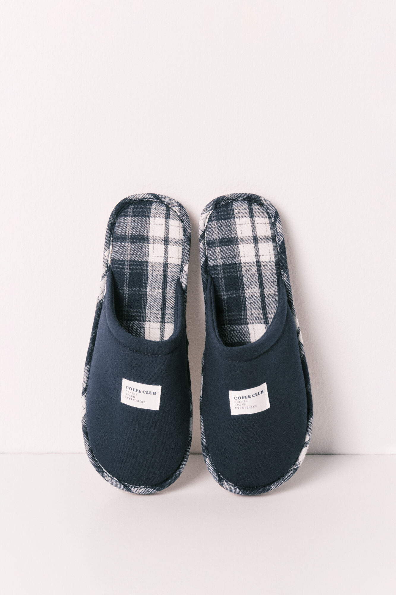 Women'secret Chinelos de quarto xadrez