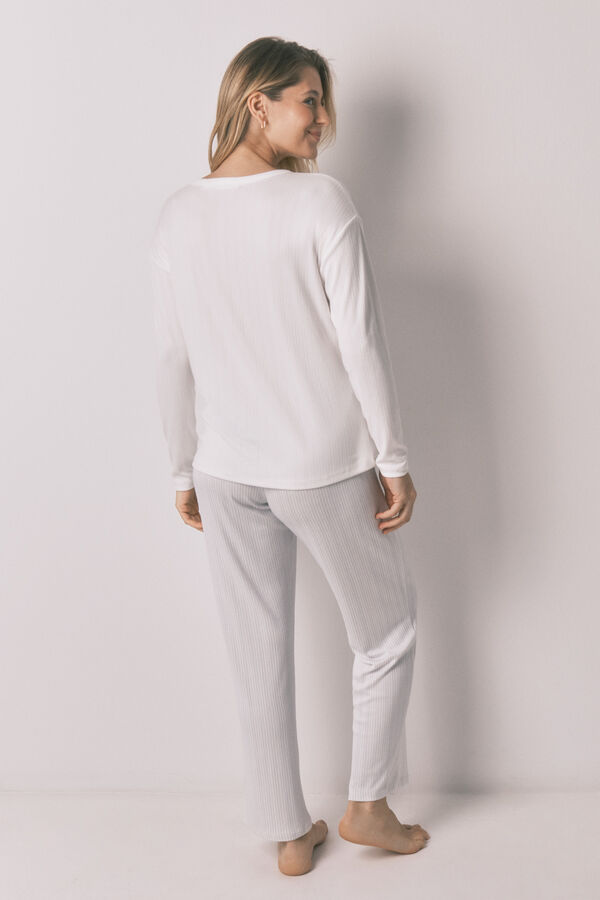 Women'secret Pijama maternity comprido em malha azul azul