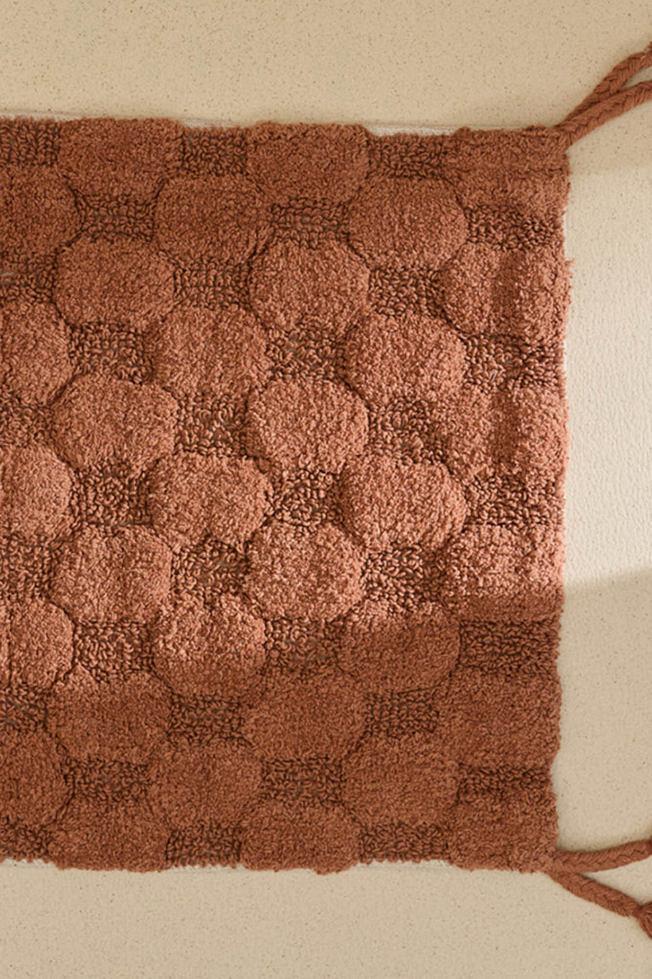 Calma House Tapete de banho xadrez Oslo em tons de terra