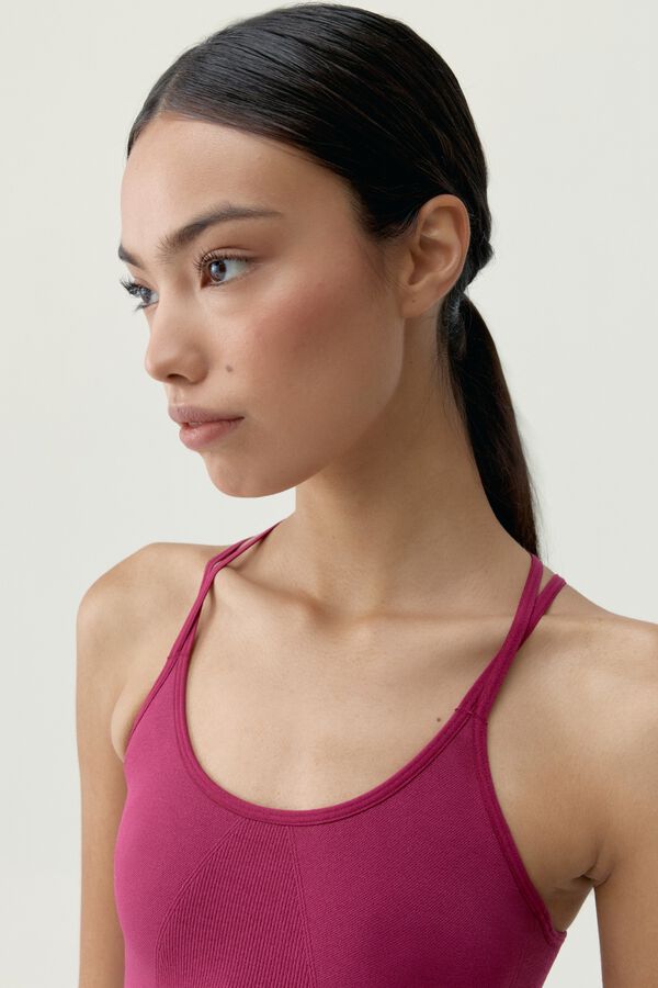 Born Living Yoga Top Viveka Ameixa estampado