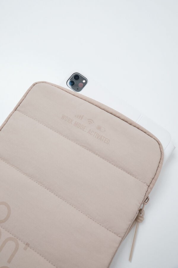 Women'secret Capa para tablet acolchoada bege cru