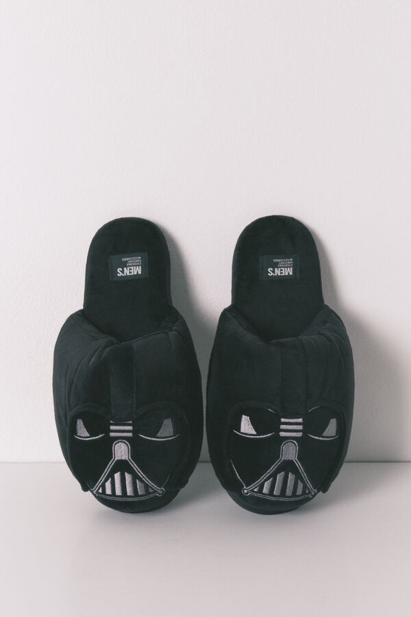Women'secret Chinelos de quarto masculinos Star Wars preto