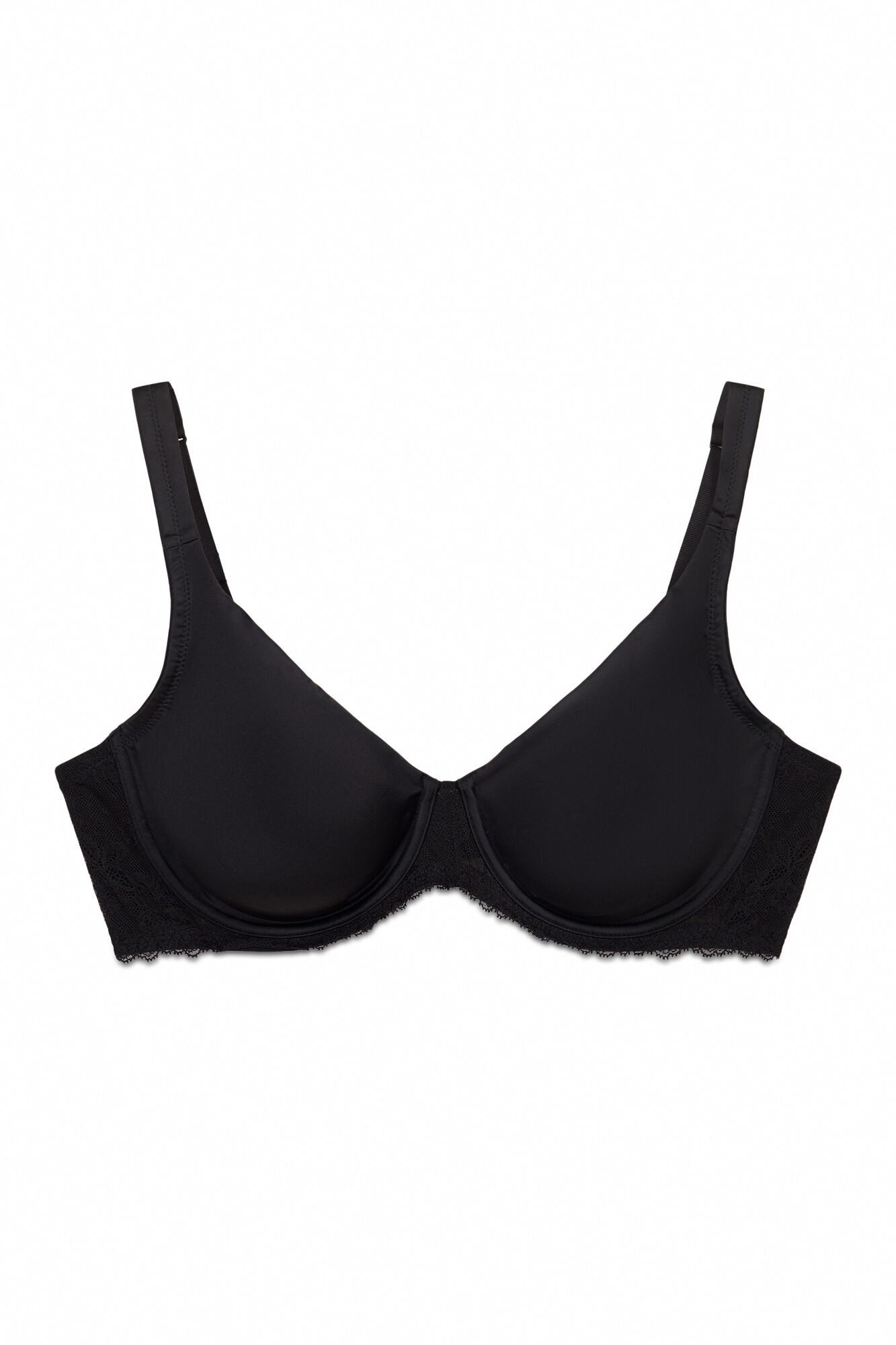 Women'secret Soutien redutor em microfibra e renda preto REAL
