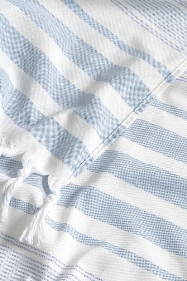 Textura Toalha p&aacute;reo em algod&atilde;o &agrave;s riscas estampado