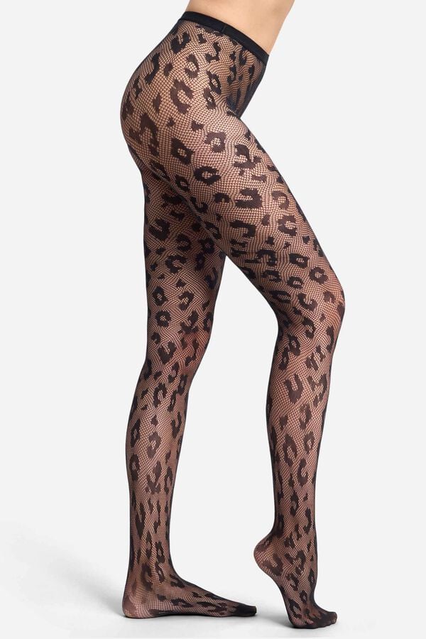 DIM Meia Fantasia DIM Style Le Leo Resille preto
