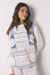 Women'secret Pijama comprido longo de polar SmileyWorld® 