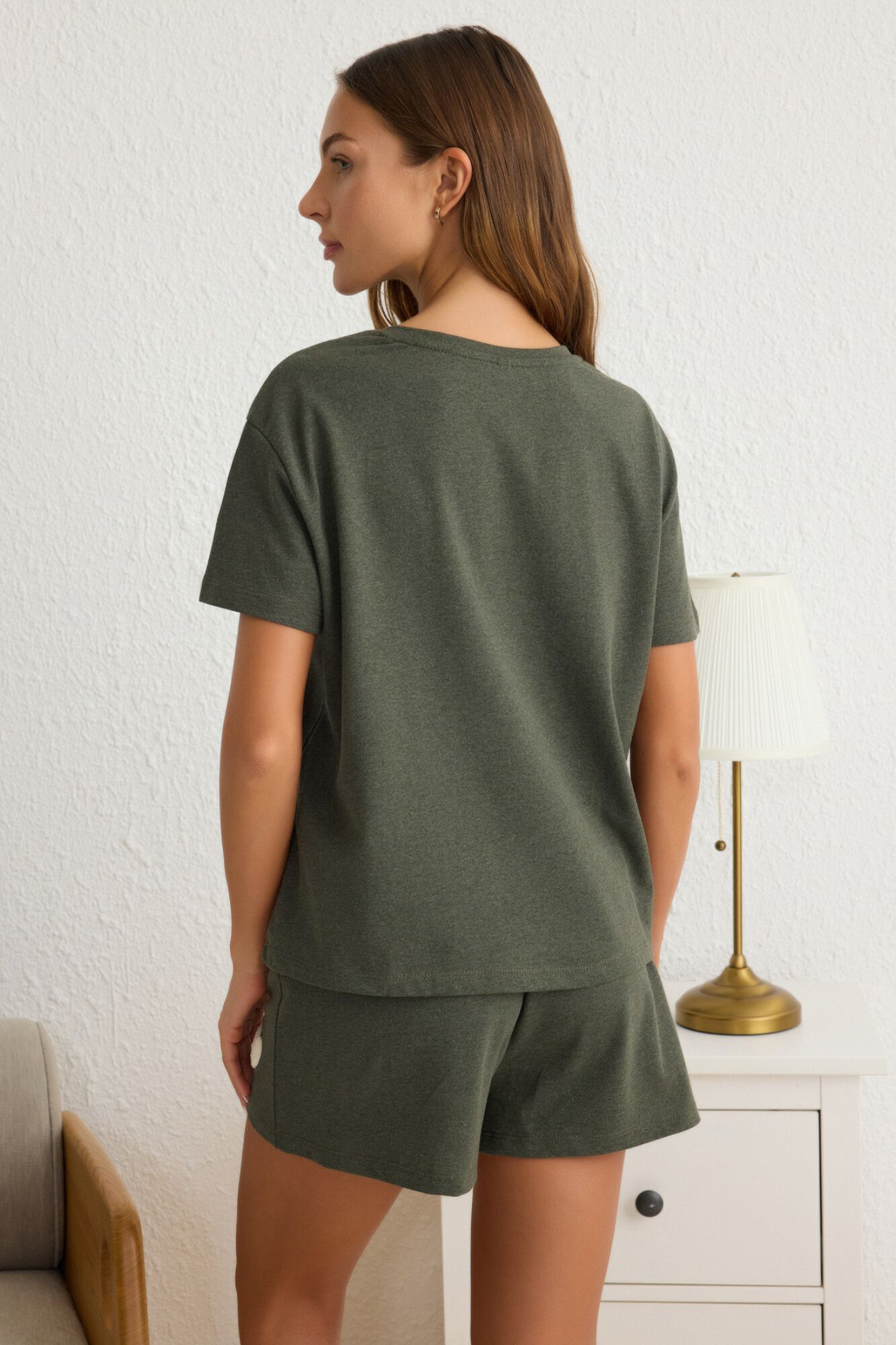 Trendyol Conjunto de pijama curto cora&ccedil;&atilde;o