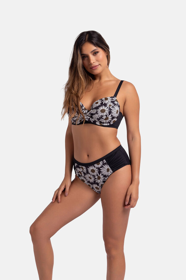 Dorina Cueca de biquíni preta clássica estampado preto